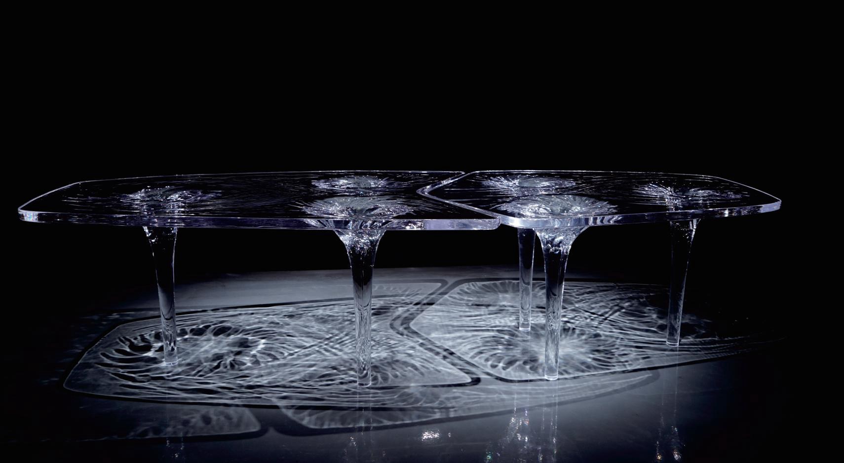 QLdecor sculptural crystal furniture piece